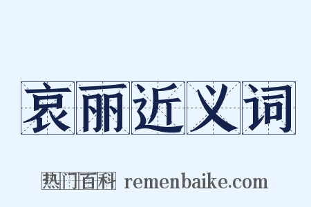 哀丽近义词是什么意思的图片